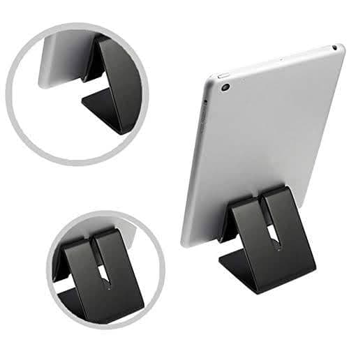 J'TTON Aluminium Desktop Stand Holder for Mobile Phone and Tablet (Up to 10.1 inch) Cell Phone Stand Tablet Stand (Black) 5