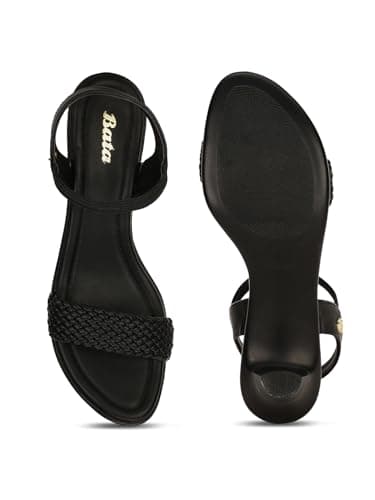 Bata Deva Sandal E Women's Black Heels - 5 UK (6616912) 4