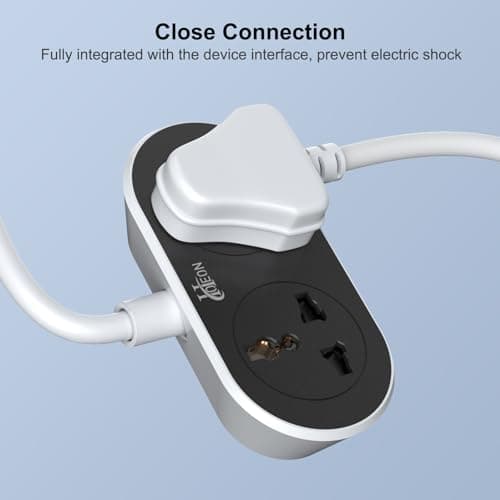 Hoteon Extension Board 5 Meter, 2500W 10A Extension Cord, Heavy Duty Long Wire Extension, 2 Universal Outlets Extension Cable, 3 Pins Power Cord Extension, Expandable Power Strip for Home Office 5