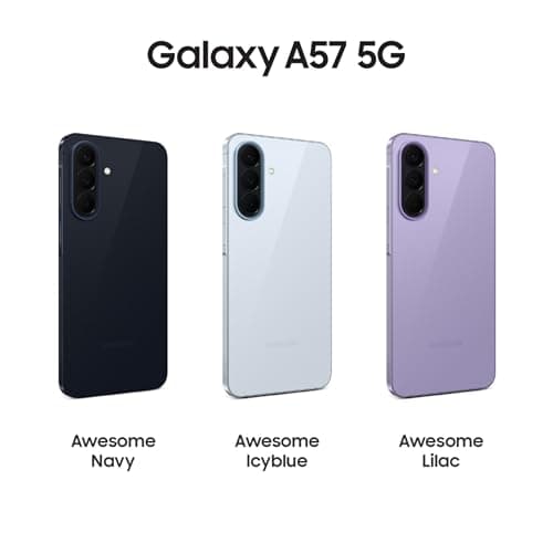 Samsung Galaxy A57 5G (Awesome Lilac, 12GB RAM, 256GB Storage), Agentic AI, Triple Camera with Nightography Video, 2 Days Battery Life, 6 Gen OS Upgrades, IP68, 6.9mm Sleek, with No Cost EMI 5