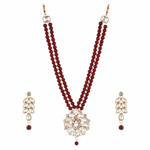 ASMITTA Stunning Gold Plated Jewellery Set for Women - NS1184GLD_N