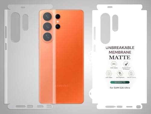 Edge To Edge Back Screen Guard for Samsung Galaxy S26 Ultra 5G Unbreakable Membrane Diamond Quality Film Screen Protector [BACK] - Matte Screen Guard