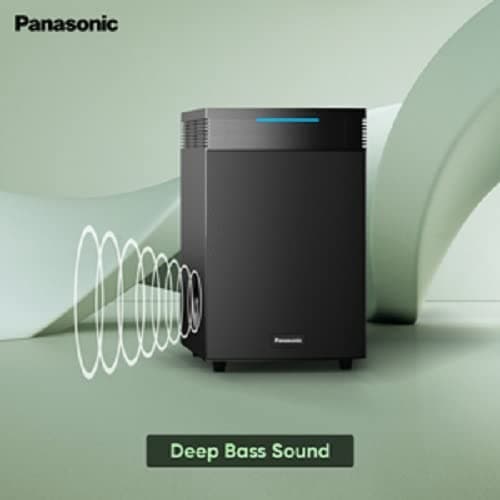 Panasonic SC-HT550GW-K 5.1 Ch Home Theatre with Real Surround Sound, 150 W, Bluetooth, USB, AUX, RCA, Powerful Subwoofer, Wall mountable Speakers, Remote for Volume & Bass Control (Black) 5