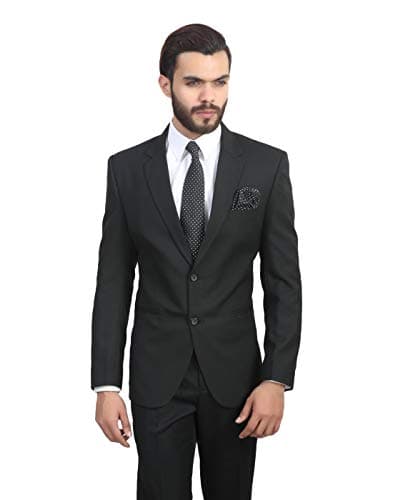 MANQ Men's Slim Fit Formal/Party Blazer Black, Formal Blazer