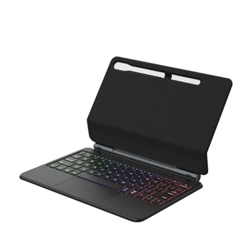ProElite Magnetic Bluetooth TouchPad Keyboard case for Galaxy Tab S9 FE/S10 FE 10.9"/S10 lite 10.9"/S9/S8/S7 11 inch Tablet, Floating Cantilever Design, Keyboard with Built-in Colourful backlit, Black 4