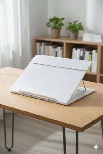 LUVYANSH Writing Table Top Elevator Writing Desk (P.S Sheets) 7m.m (Standard Size 15 * 21 Inches) Milky White Colour with Height Adjustable (Make in India)