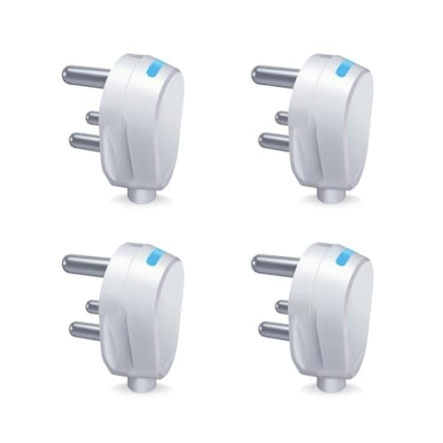 Anchor by Panasonic Plug Top 16A, 3 Pin, with LED Indicator, ISI Certified, Ideal for ACs, Geysers, Fridges & More – White (Pack of 4)