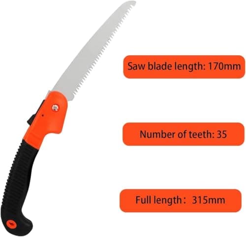 AASONS Heavy Duty Plant Cutter - Outdoor Hacksaws, 18 cm Steel Blade, Folding Saw for Patio Repair & Travel Camps 2