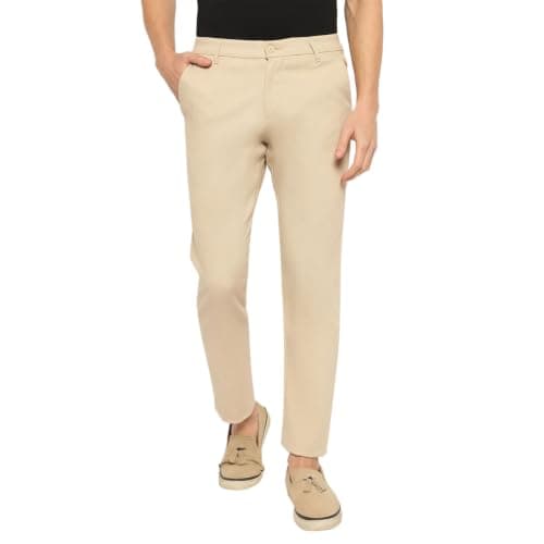 Duke Urban Men Cotton Chinos Trousers (SDT4594_Fawn_30)