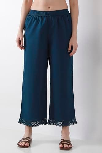 Biba Women Blue Relaxed Palazzos_XL 2