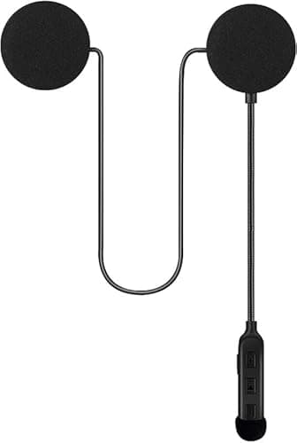 0TO6 Wireless Helmet Bluetooth Headset with Microphone, Hands-Free Calling, Music Control, Long Battery Life, Universal Fit for All Helmets (10–15m Range, Black) with C-Type Charging 2