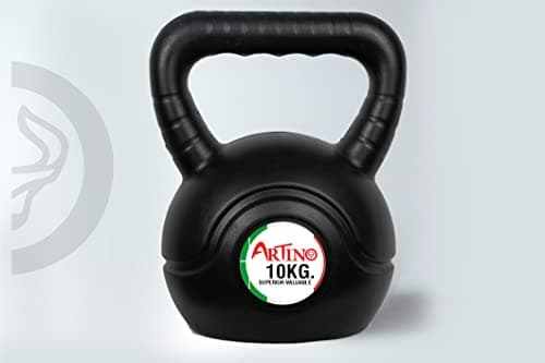 Artino Black Long Lasting 10 Kg PVC Kettlebell for Workout Great for Fullbody Workout, Cross-Training, Weight Loss & Strength Training