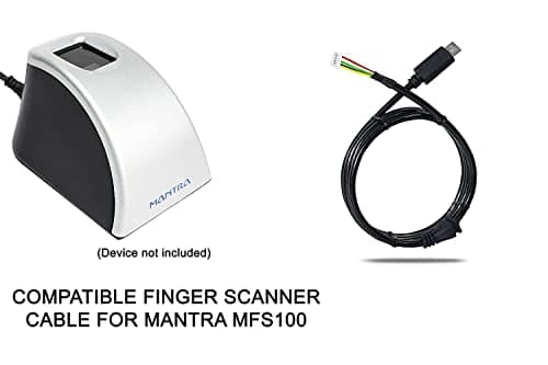 JGD PRODUCTS Type C Cable Biometric Scanner Mantra Cable, Replacement Cable for Mantra MFS100 (Type C) 5