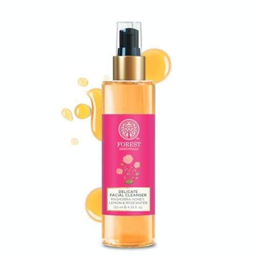 Forest Essentials Delicate Facial Cleanser Mashobra Honey, Lemon & Rose Water 130 Ml (Face Wash)