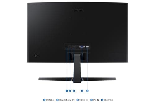 Samsung 24" Curved Monitor|1800R Curved Screen|100Hz|4ms|SRGB 95%|Ports-HDMI,D-Sub,Headphone|Game Mode|EyeSaver Mode|16.7M Color Support|Flicker Free|Off Timer Plus|LS24D368GAWXXL|Black 4