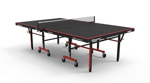 GYMNCO BoosterTable Tennis Table with Levellers Top 19 mm (E-1 Grade TT Table with 2 TT Racket, Cover & Balls)(19 MM New Booster) (Black) 2