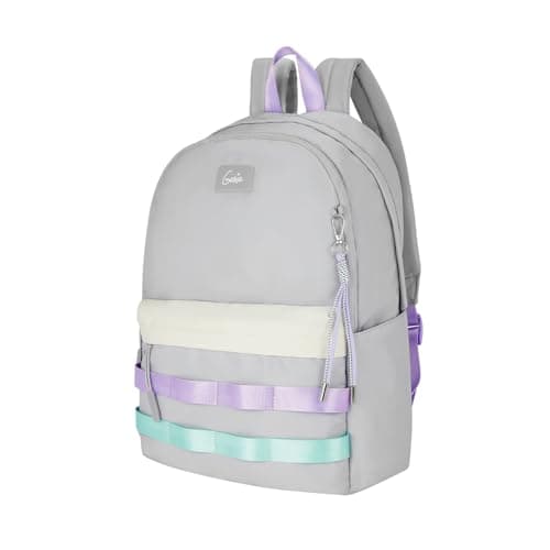 Genie Kpack Laptop Backpack for 15.6 Inch Laptop, Grey | Spacious College & Office Backpack for Women & Girls