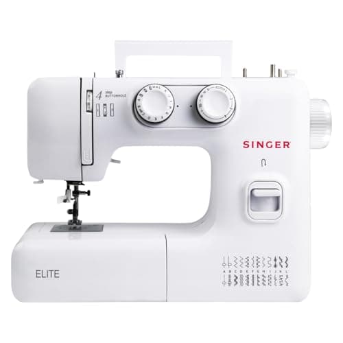 SINGER New Elite Sewing Machine | Powerful BLDC Motor | 23 Built-in Stitches | Auto Needle Threader | Electronic Stepless Foot Pedal | Heavy-Duty Metal Frame | Dual LED Lights | 2 Years Warranty