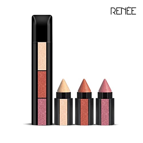 RENEE Fab 3 In 1 Eyeshadow 4.5gm| Highly Pigmented 3 Shades in 1 Stick| Multicolor | Adds Dimension & Intensity with Shimmery Finish| Enriched with Vitamin E 2