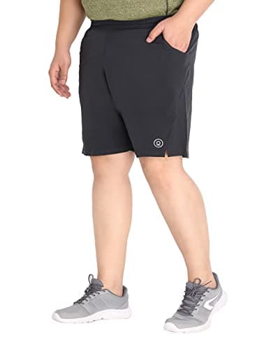 CHKOKKO Men Plus Size Sports Workout Gym Shorts Basketball Dark Grey Size XL 4