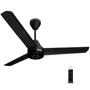 Colorbot Stella BLDC Ceiling Fans 1200mm | BEE 5 Star Rated 370 RPM | Savings up to 65% | Remote Control (Boost, Timer, LED, Reverse Mode) | 4 Years Warranty (Charcoal Black)