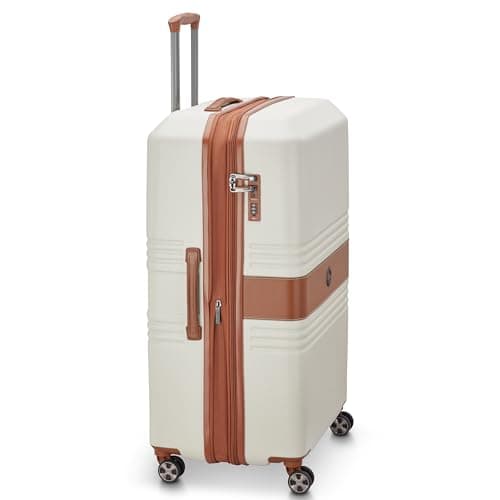 DELSEY PARIS Paulette 81 cms Large Check-in ABS/Polycarbonate Hard Sided 8 Wheels and Expandable Spinner Suitcase/Trolley Bag for Travel with TSA Lock- Angora 5