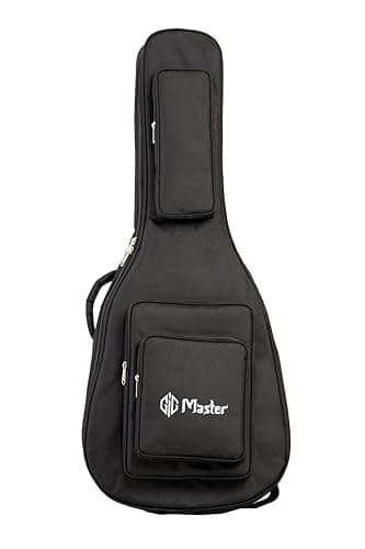 GIG Master Heavy Padded Acoustic Guitar Bag for Yamaha F280, FS80C & F310 Made in India Guitars|with Dual Pocket & Carry Handle(Black) 2