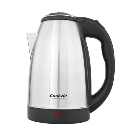 Cookzie Majestic 2.0 Ltr Electric Kettle | 1500-Watt Kettle with Stainless Steel Body for Boiling | Portable, Cordless Operation | Auto Switch-off Mechanism | 1-Yr Warranty, Silver