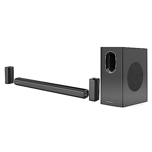 ZEBRONICS Juke BAR 7400 PRO 5.1 Channel soundbar with 6.5" subwoofer, 180W RMS, Dual Rear Satellites, HDMI (ARC), Optical in, AUX, BT v5.0, USB in, Remote Control,LED Display and Wall Mount(Black) 3