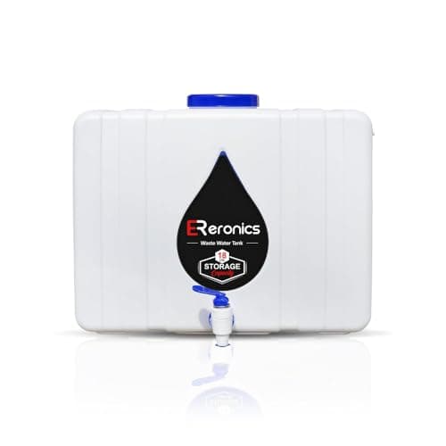 ERONICS Waste Water Storage Tank 18L – Wall-Mountable, Food-Grade HDPE Plastic, Translucent Design, Easy to Connect with All Ro purifiers/Air Conditioners/Other Sources