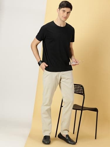 Thomas Scott Men's 100% Cotton Slim Fit Casual Chino Trouser (Cream, 34) 6