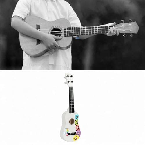 BNF®Kids Ukulele Toy Children Guitar Musical Toy for Beginner Aged 3+ Girls White|Toys & Hobbies|Educational|Music & Art|Package Includes:1 Ukulele Toy, 3