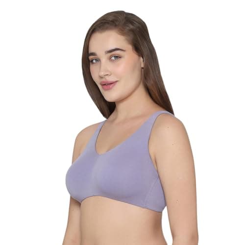 Wacoal Women’s Basics Essentials Live in Non-Padded Non-Wired Full Cup Everyday Wear Cotton Blend Blend T-Shirt Bra-Lavender 38DD 3