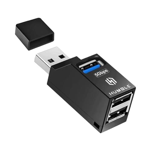 Humble 3 Ports USB 3.0/2.0 Multiport Adapter with Transfer Speed Upto 5 Gbps, USB Expander Plug & Play for PC, Laptop & Mac (Black)