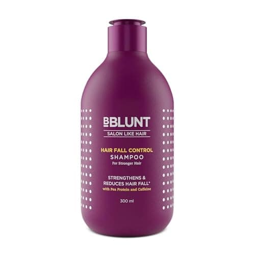 Bblunt Hair Fall Control Shampoo with Pea Protein & Caffeine for Stronger Hair | Reduces Up to 93% Hair Fall | Adds Shine | 300 ml