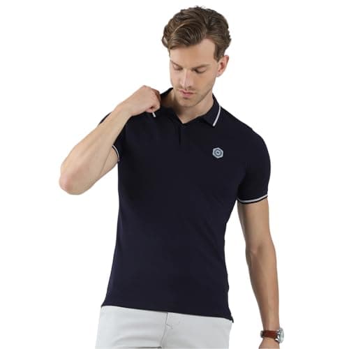 Monte Carlo Men's Regular Fit Polo T-Shirt | Half Sleeve | Solid Collared Tee | Casual Everyday Wear | Stylish & Comfortable Tshirt for Men Navy Blue XL (Pack of 1)