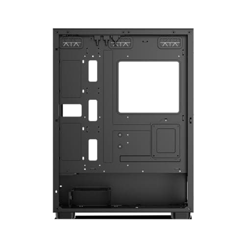 Circle Eliminator X5 Black TYPEC 2.0 Mid- Tower Computer Case | Gaming Cabinet - Black | Support ATX, M-ATX, ITX | Pre- Installed 3 x 140mm Front and 1 x 120mm Rear ARGB Fans 4