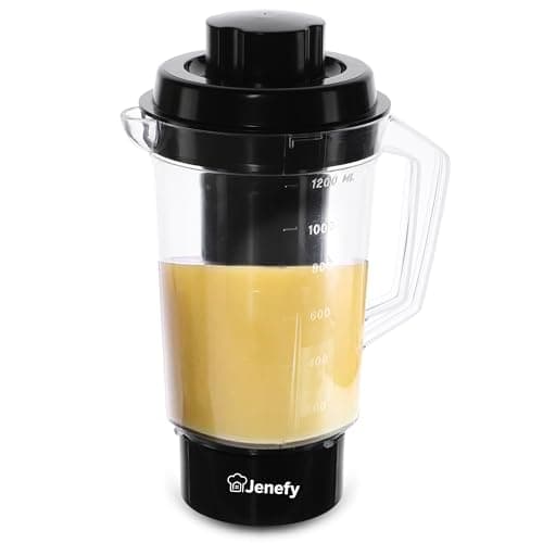 Jenefy Juicer Jar 700ml with Stainless Steel Cross Blade Attachment Having Filter Compatible with Jenefy Nutri Bullet Mixer Grinder Pack of 1