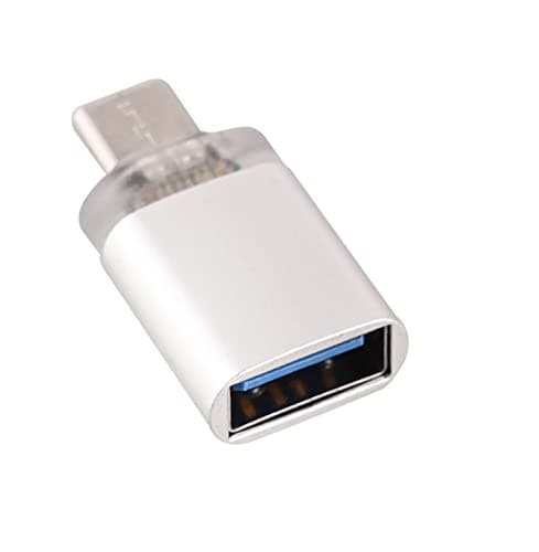 RODMED USB Type C Male 3.0 to Female OTG Adapter with Light Indicator Compatible with All Type C Enabled Devices (with Light Indicator) Multicolor