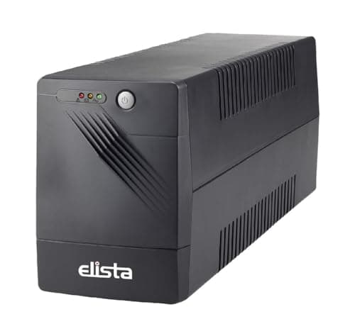 Elista 1KVA(1000VA)/600 W Line Interactive UPS for Desktop PCs, Laptops, Routers, Networking Devices and Gaming Consoles with Automatic Voltage Regulation, Overload Protection,Generator Compatible
