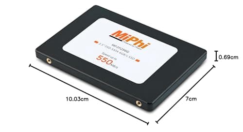 MIPHI MP100 SATA 256GB, Up to 550MB/s, 2.5 Inch/7 mm, 5Y Warranty, Internal Solid State Drive (SSD) 4