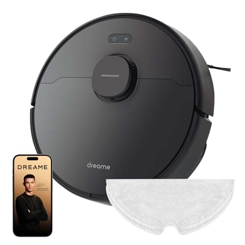 DREAME D9 Max Robot Vacuum and Mop, 4000Pa Suction, LiDAR Navigation, 2-in-1 Sweep & Mop, 5200mAh Battery, Multi-Floor Mapping, Alexa/App Control, Ideal for Pet Hair & Carpets