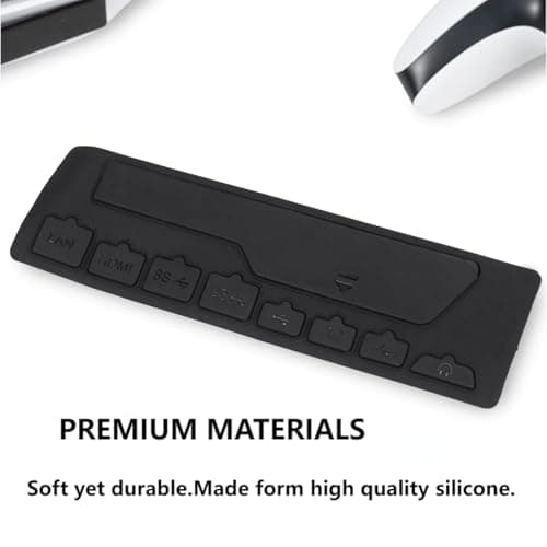OIVO INDIA Dust Plug for PS5,9Pcs Dust Plug Kit Compatible with PS5/PS5 Slim Console,PS5 Silicone Plugs Protector Antidust Cover Dustproof PlayStation 5 Disk/Digital Console Slim Game Accessories 3