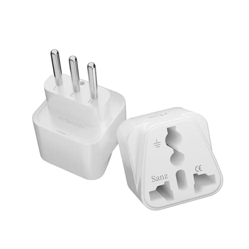 rts India to Italy Libya Rome Chile Ethiopia Libya & More Universal Travel Adapter Plug Converter Travel Essentials (Type L - 2 Pack) for Smartphones Laptops Camera Chargers iPhone Tablets & More