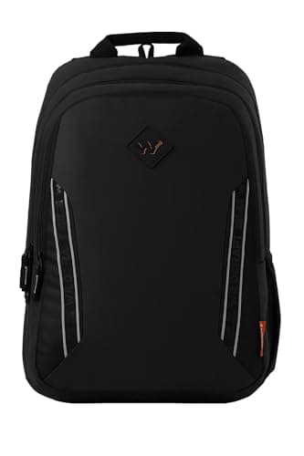 Wildcraft Dark Edition 45 L Premium Laptop Backpack for Men & Women | Fits 15.6 inch Laptop | Padded Shoulder Straps, Multi Compartments, Anti-Theft Zippers | Business Travel Bag | Dark Black