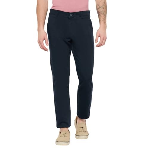 Duke Urban Men Cotton Chinos Trousers (SDT4603_Navy_38)