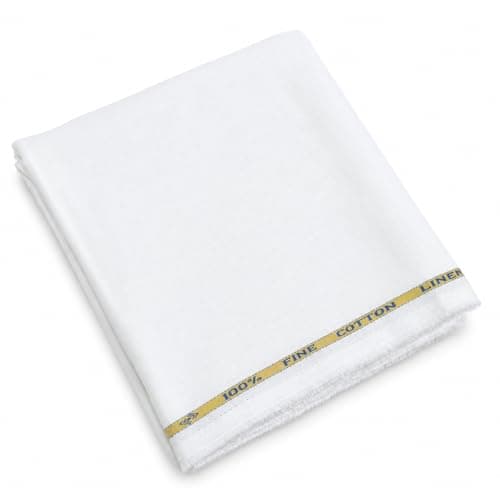 REELENT Unstitched Fabric for Men | Fine Cotton Linen Fabric | White Self Design Shirt-Trouser Cloth Material | Premium Shirting Fabric | 3 Meter | 58 Inch Width | Style 70L