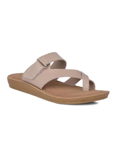 Bata Women's Casual Toe Ring Slipper - Beige - (UK- 6)