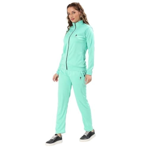 SARUS INDIA Women's Track Suit Polyester Regular Fit Activewear Set Full Zipper Jacket with Pyjama 2 Way Stretch Fabric Sportswear for Gym Workout Running Yoga Walking Travel Lounging 3