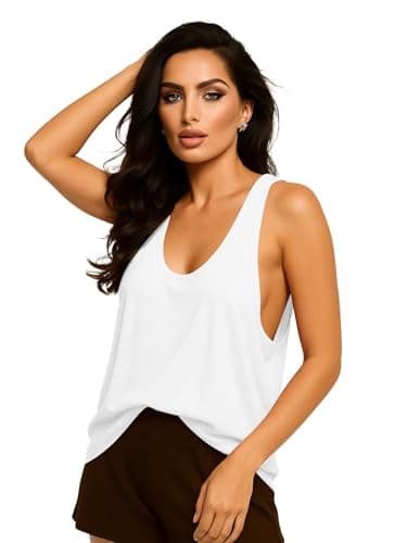 SOHOT Ladies' Sleeveless T-Shirt - Workout, Dry Fit & Lightweight Sports Top 1005 SS21 White L 3